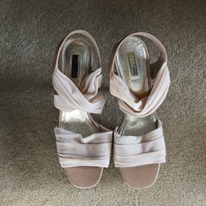 Dusty pink cloth pumps from Bakers Shoes